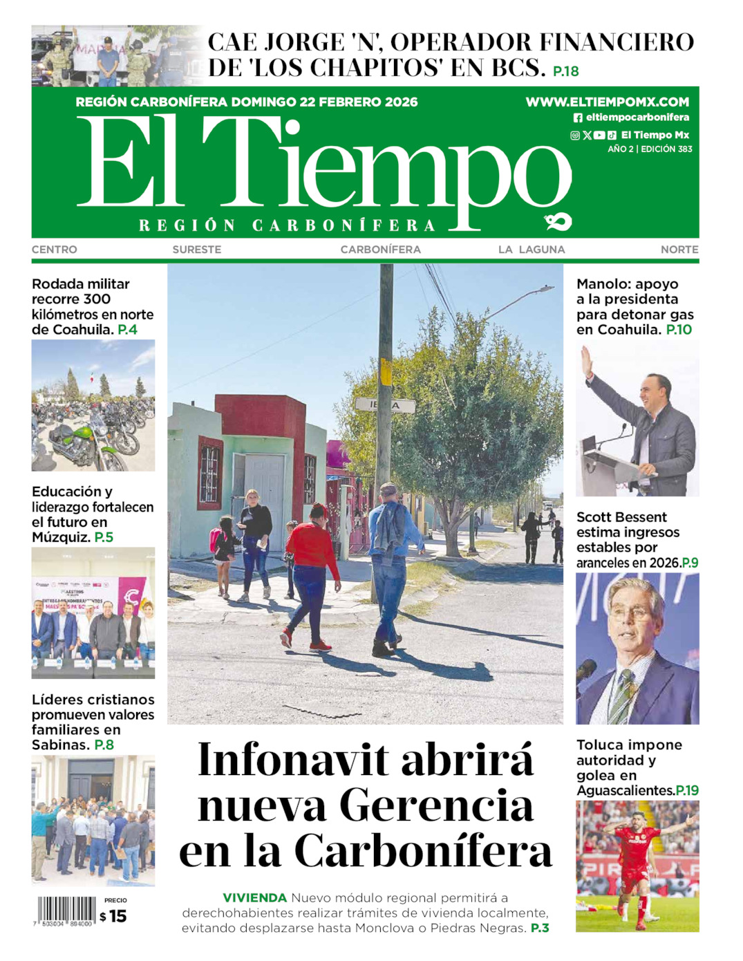 Edición impresa de El Tiempo Región Carbonífera