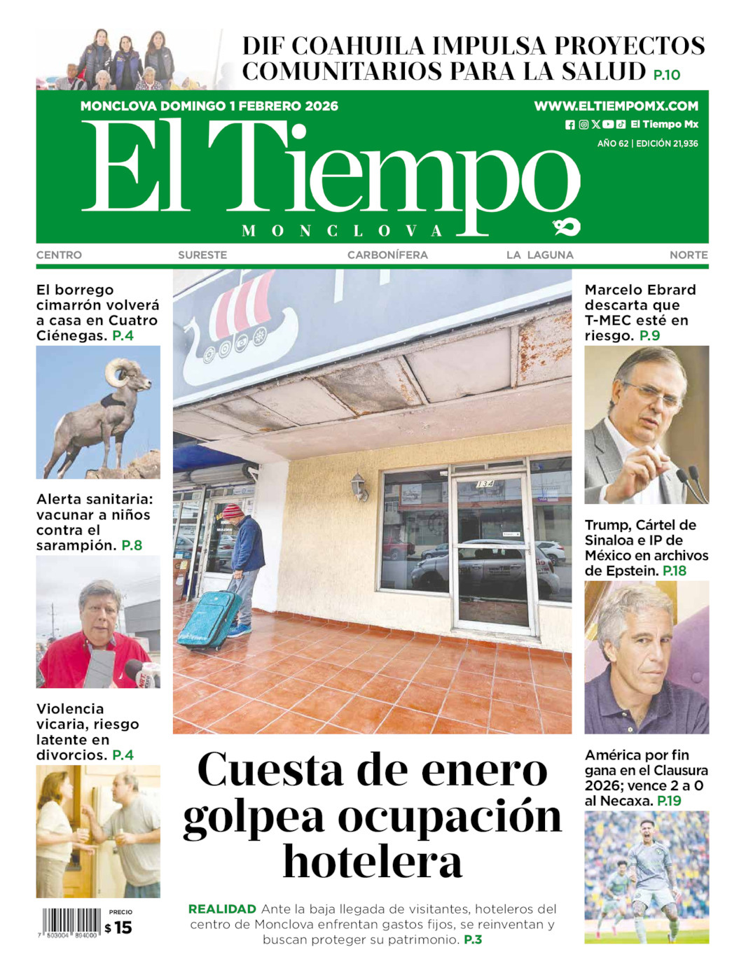 Portada del dom  1 de febrero de 2026