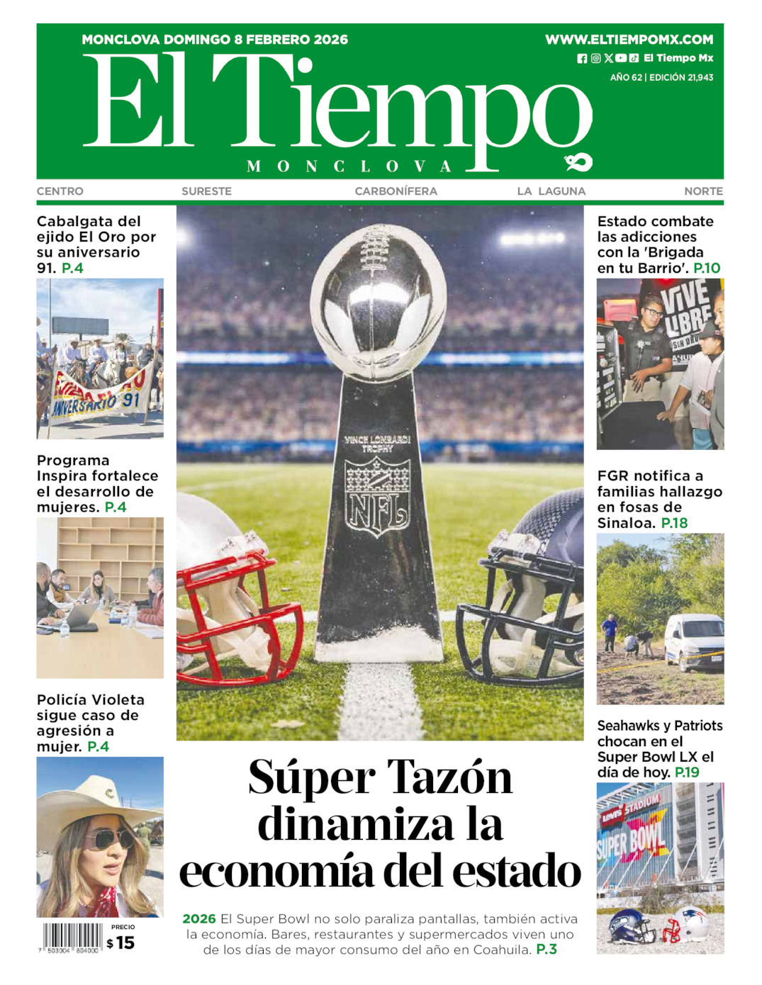 Edición impresa de El Tiempo Monclova