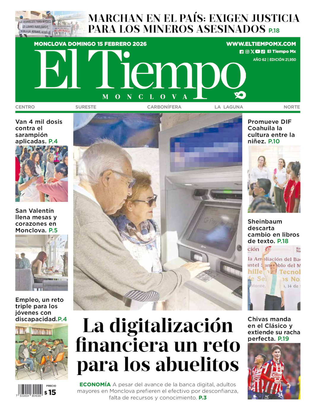 Edición impresa de El Tiempo Monclova