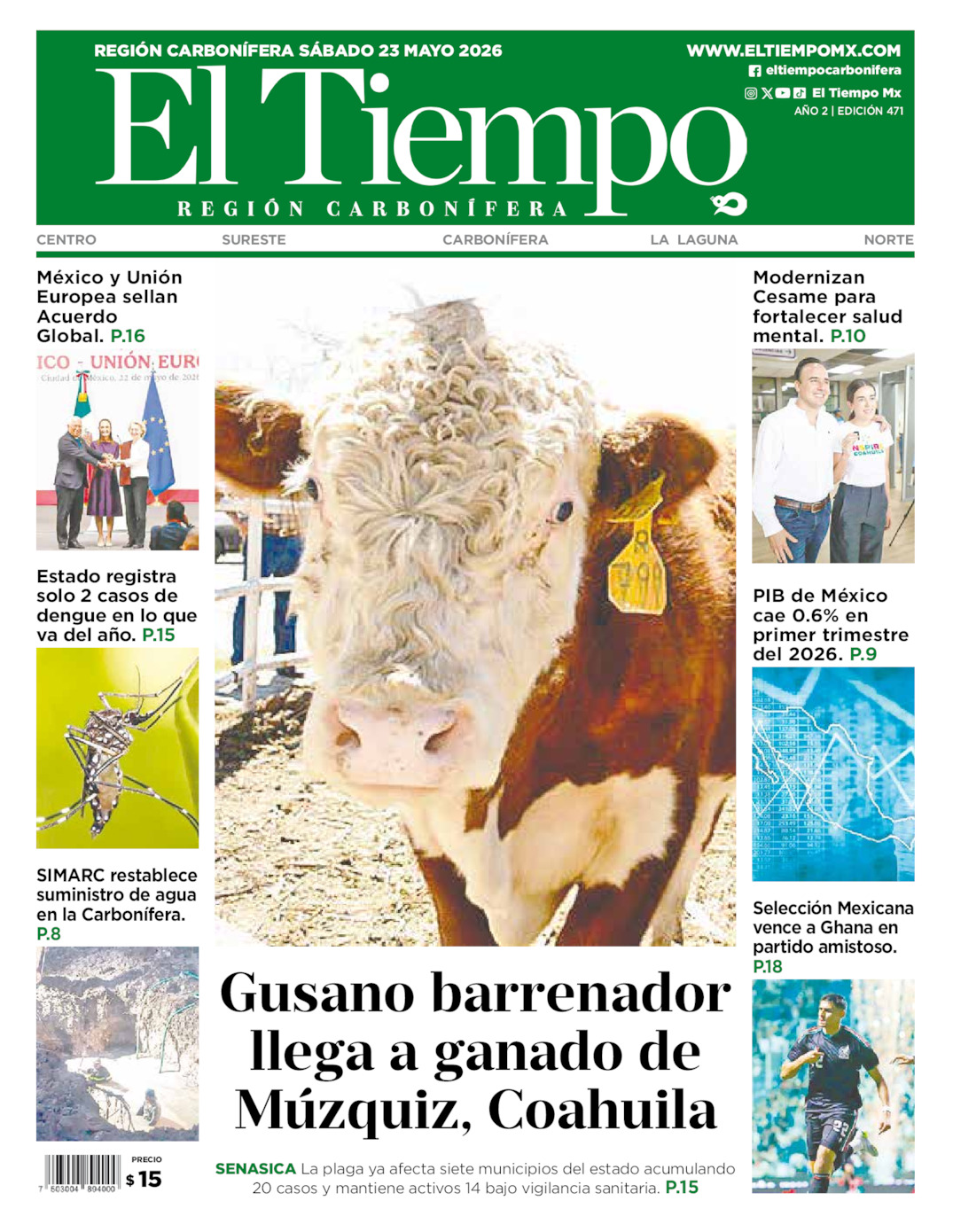 Edición impresa de El Tiempo Región Carbonífera