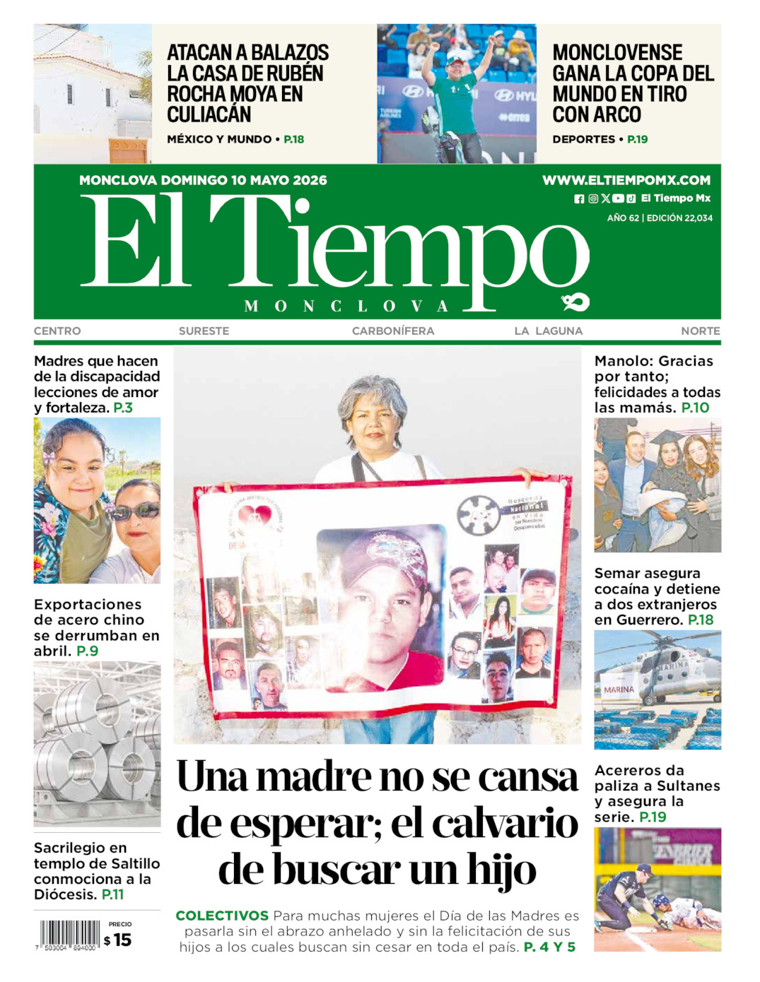 Portada del dom 10 de mayo de 2026