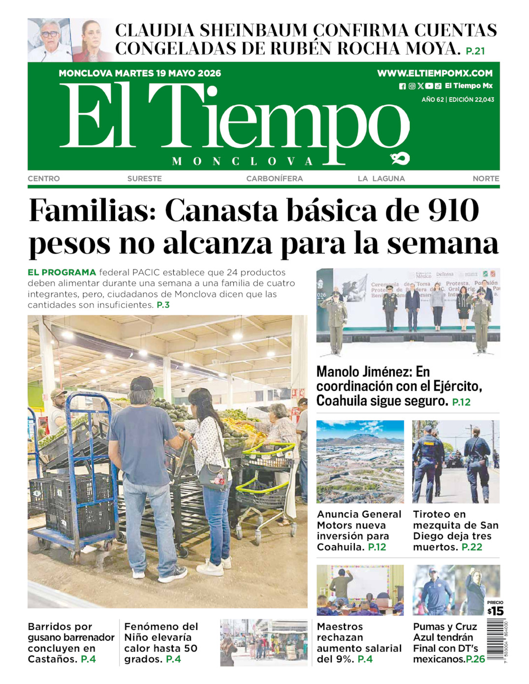 Portada del mar 19 de mayo de 2026