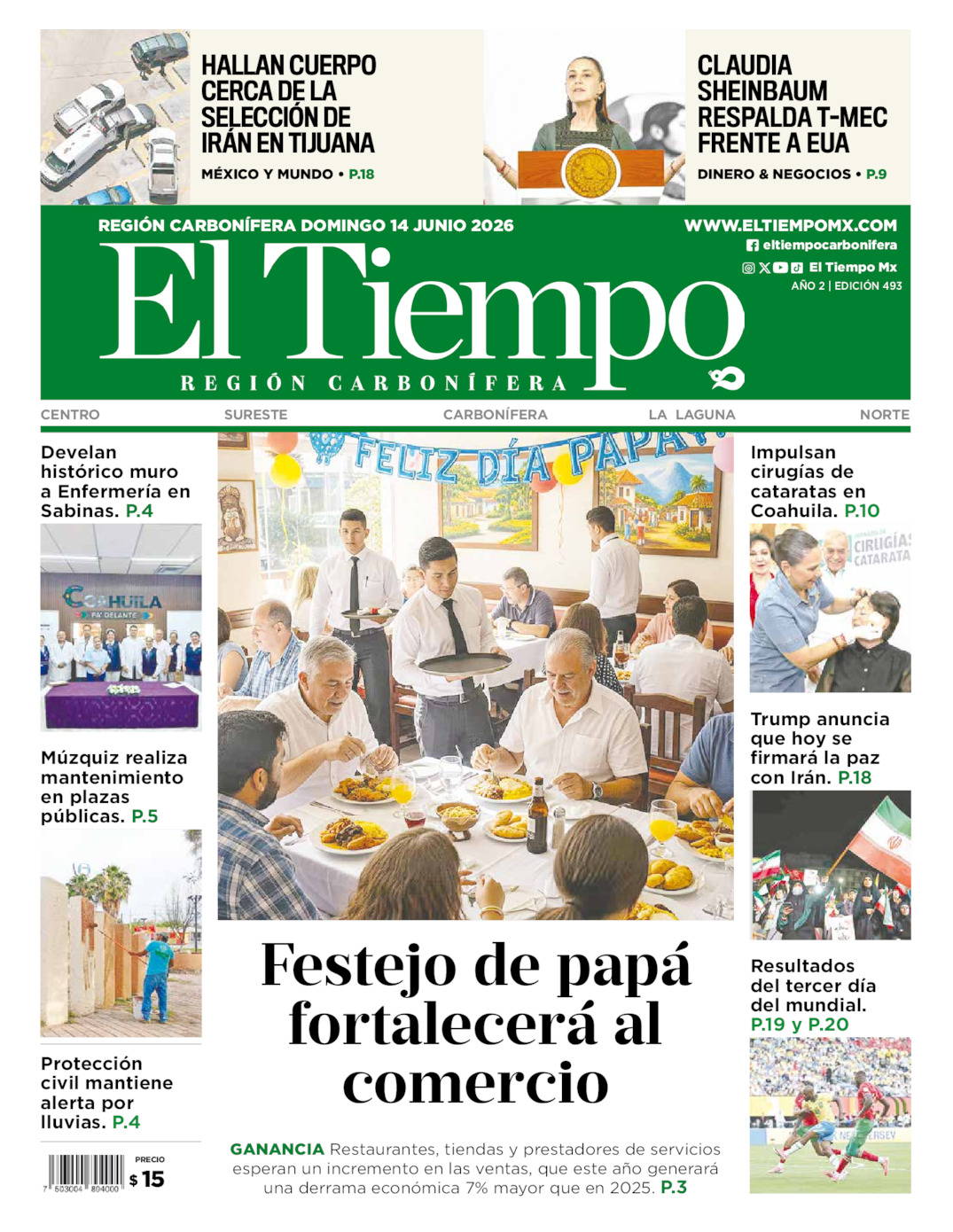 Edición impresa de El Tiempo Región Carbonífera
