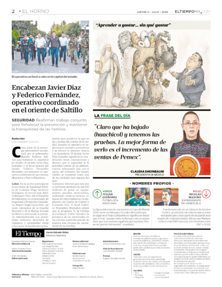 Edición impresa, hoja 2