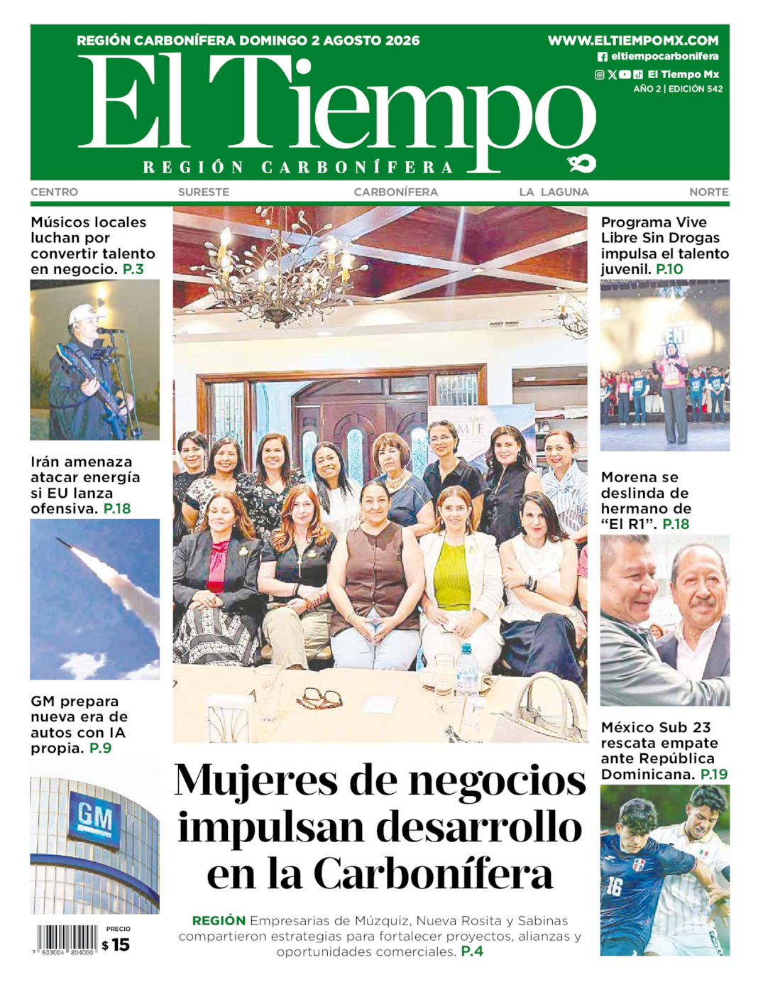 Edición impresa de El Tiempo Región Carbonífera