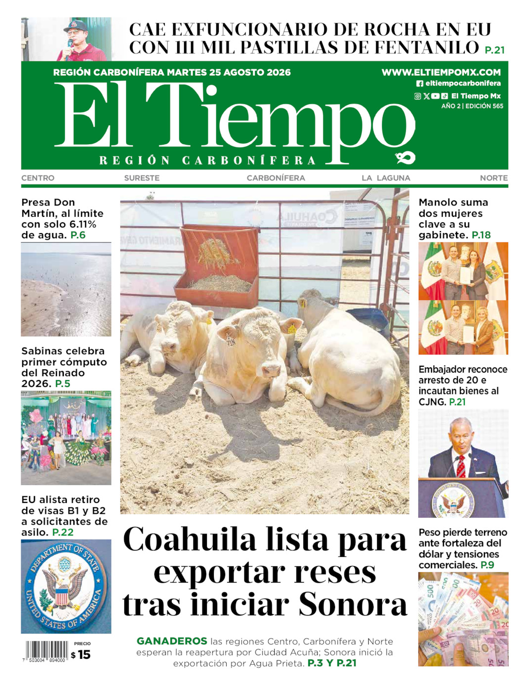 Edición impresa de El Tiempo Región Carbonífera