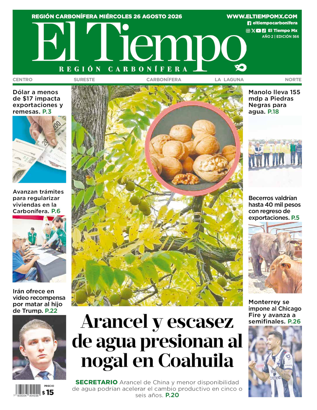 Edición impresa de El Tiempo Región Carbonífera