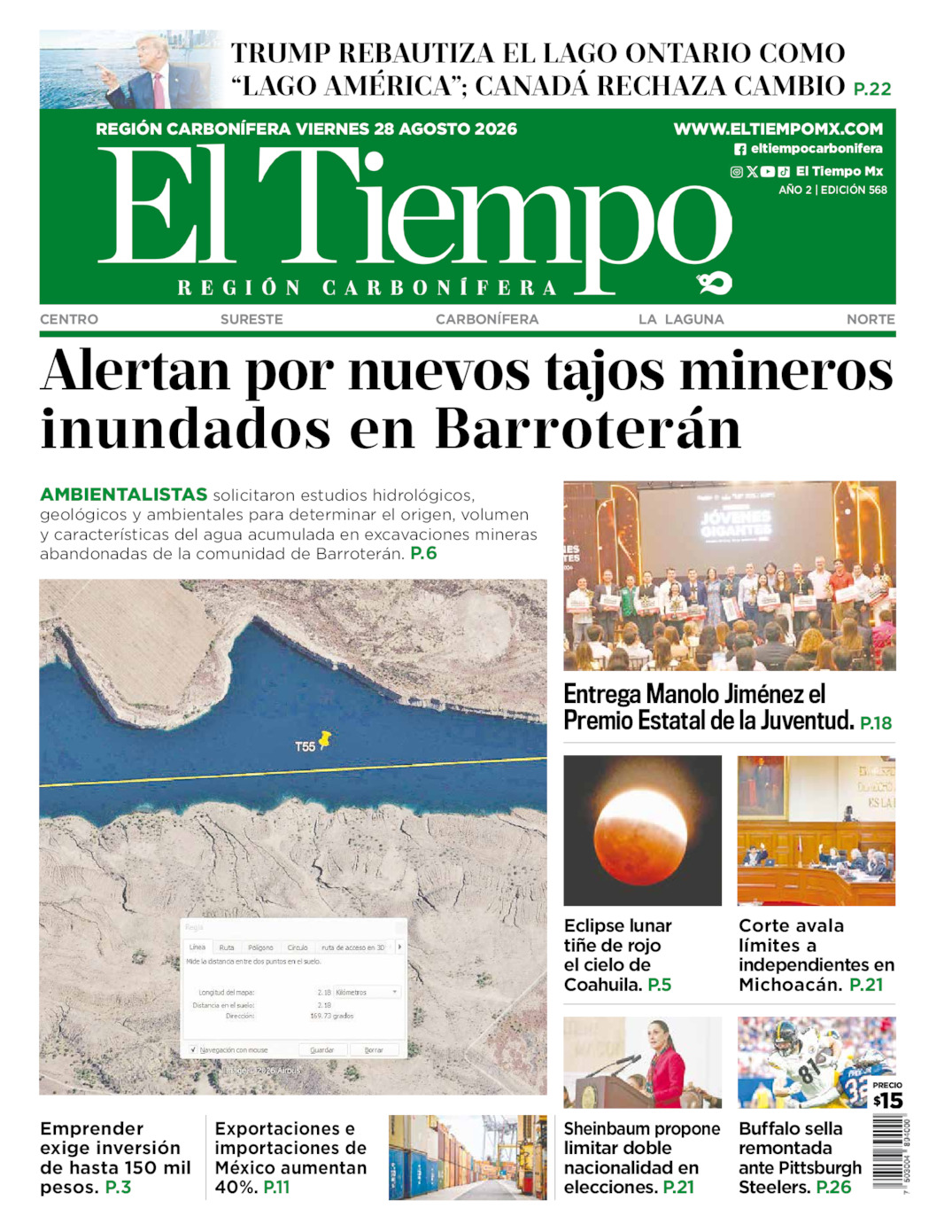 Edición impresa de El Tiempo Región Carbonífera