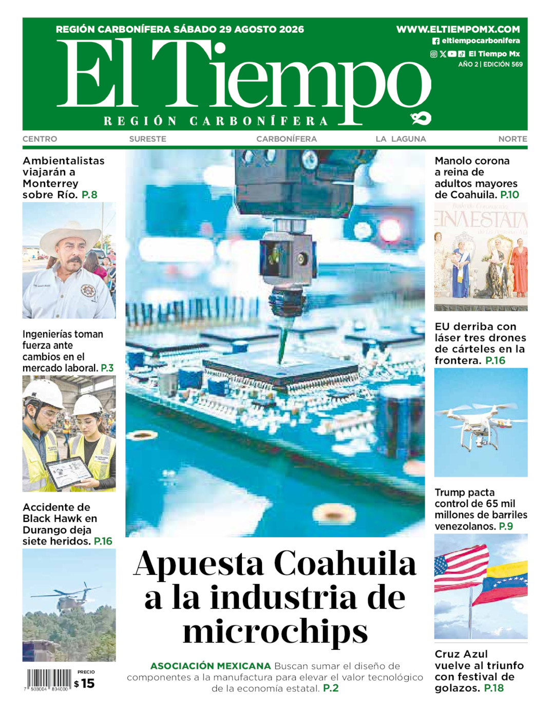 Edición impresa de El Tiempo Región Carbonífera