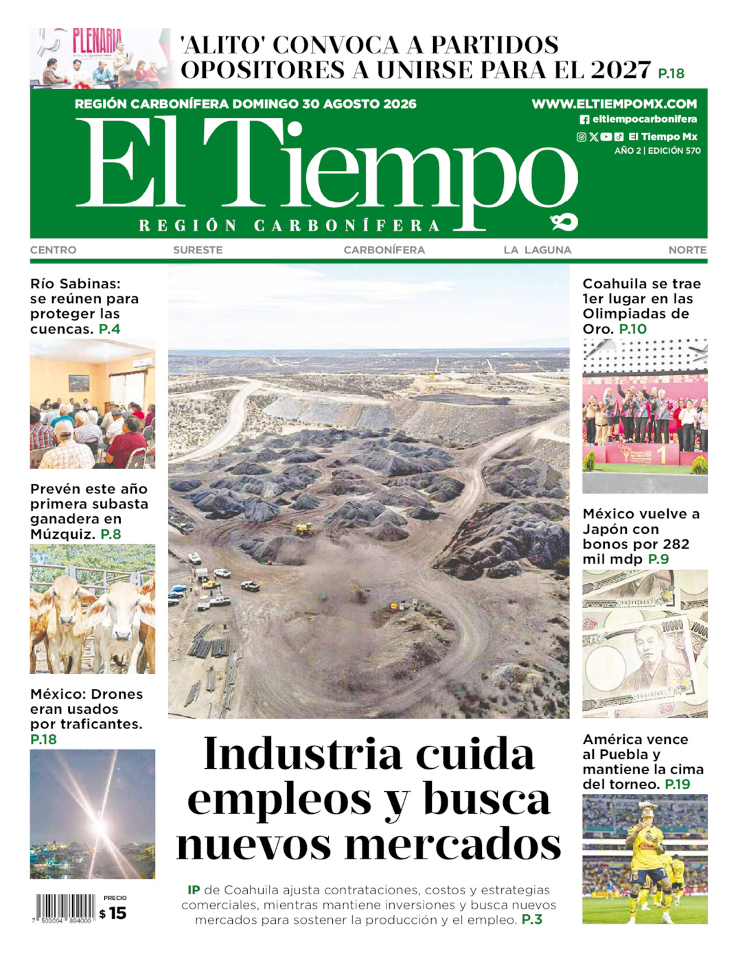 Edición impresa de El Tiempo Región Carbonífera