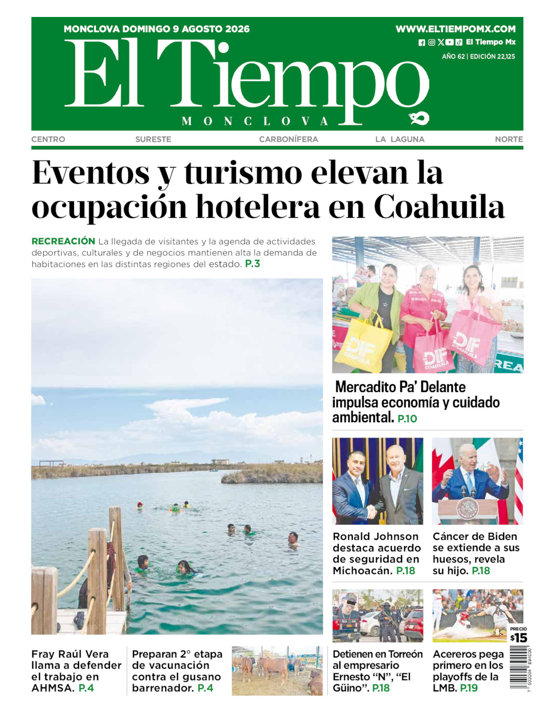 Portada del dom  9 de agosto de 2026