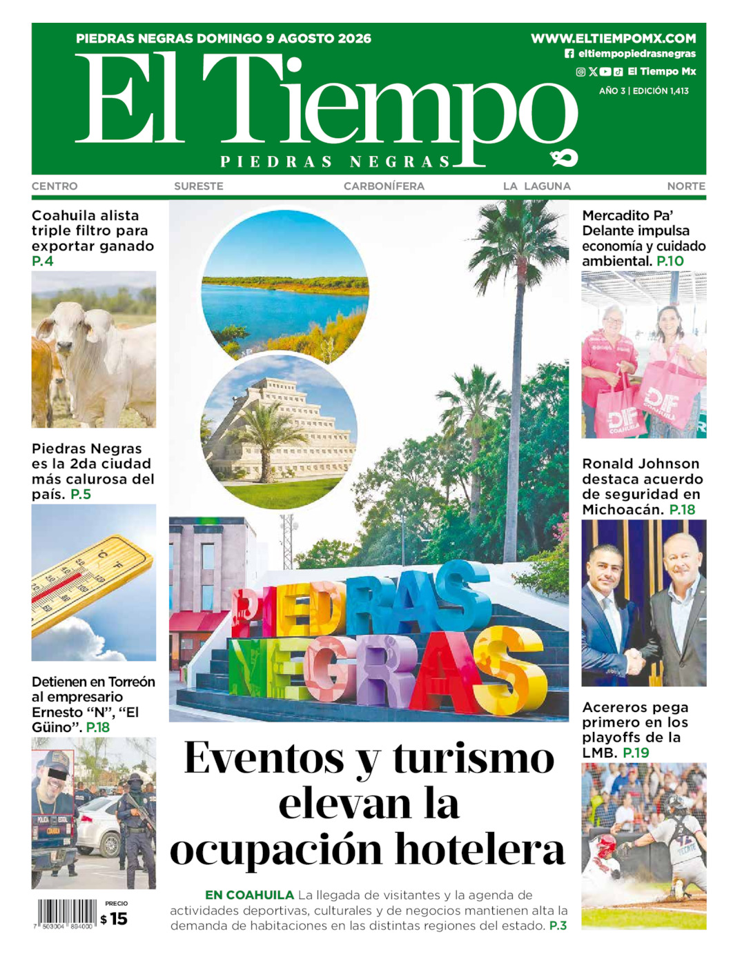Edición impresa de El Tiempo Piedras Negras