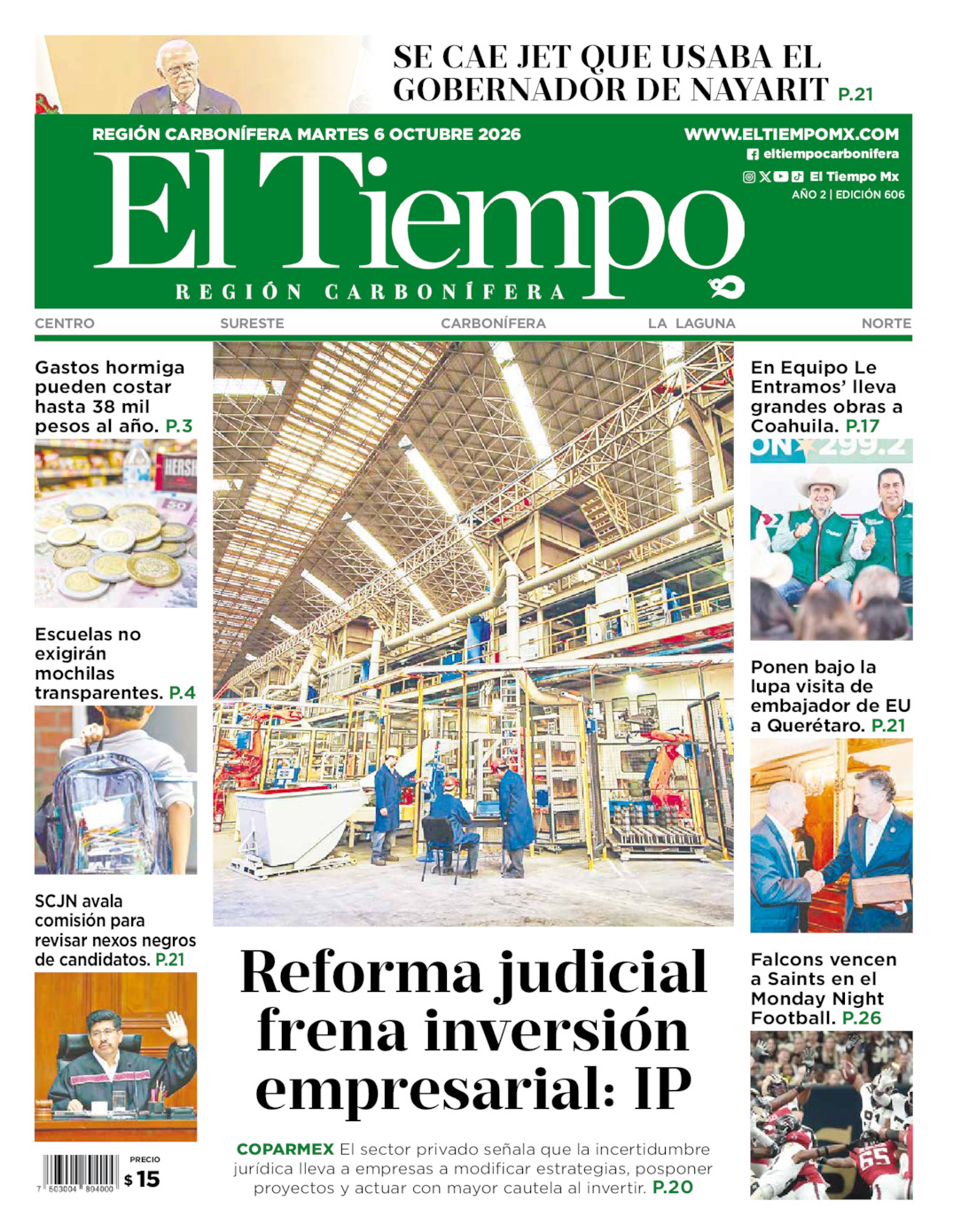 Edición impresa de El Tiempo Región Carbonífera