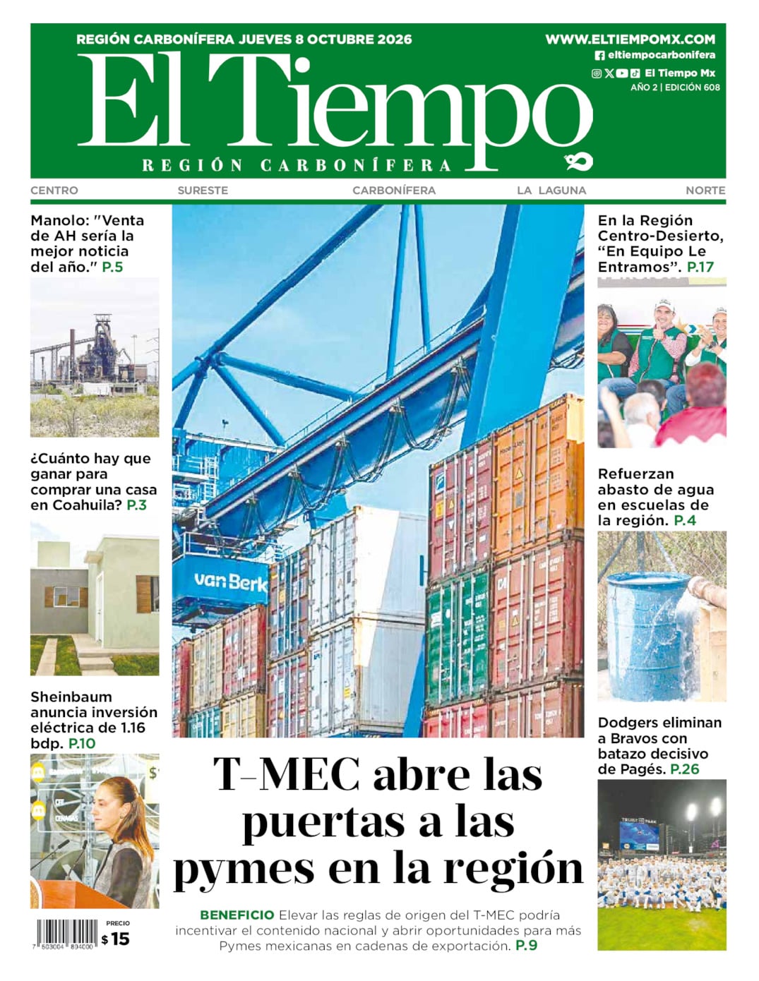 Edición impresa de El Tiempo Región Carbonífera