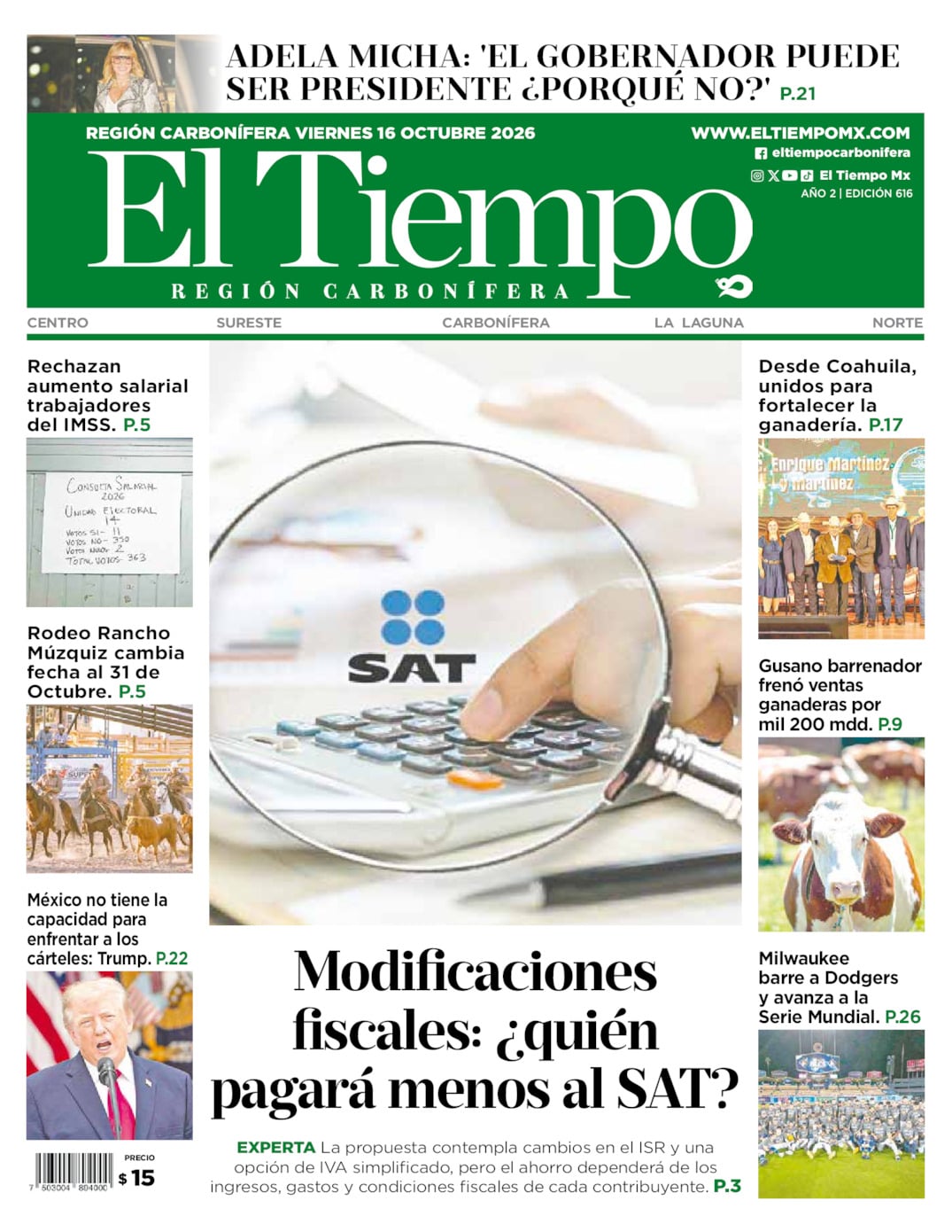 Edición impresa de El Tiempo Región Carbonífera
