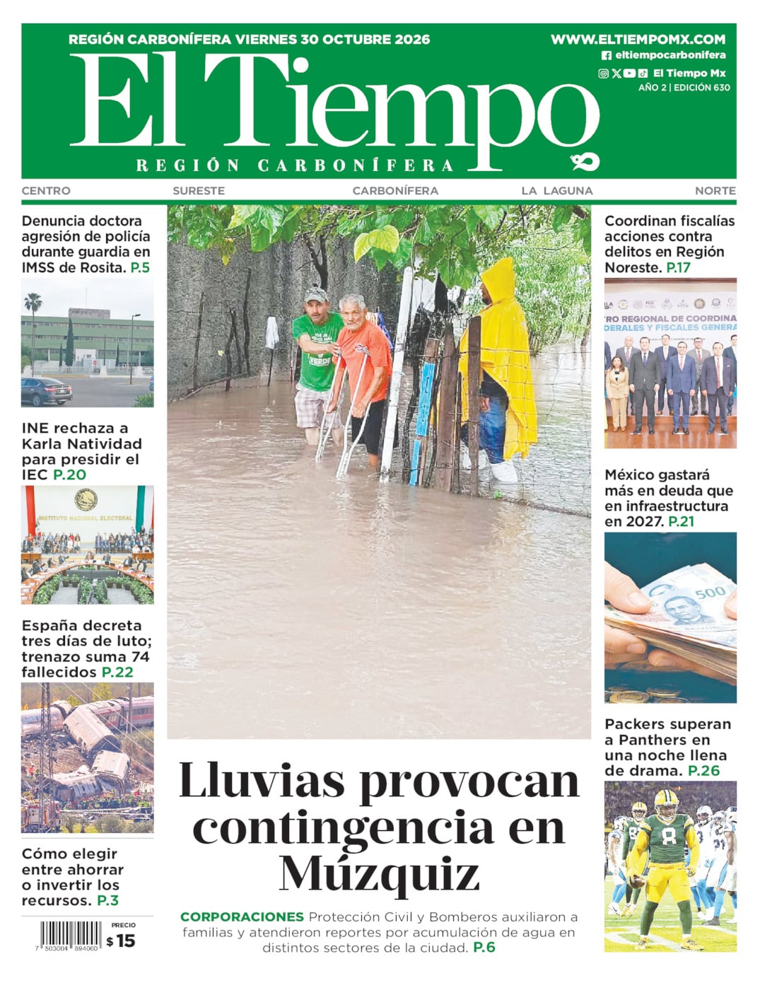 Edición impresa de El Tiempo Región Carbonífera