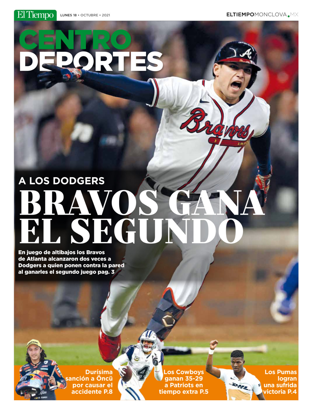 Centro Deportes No 3 del 18 de oct 2021