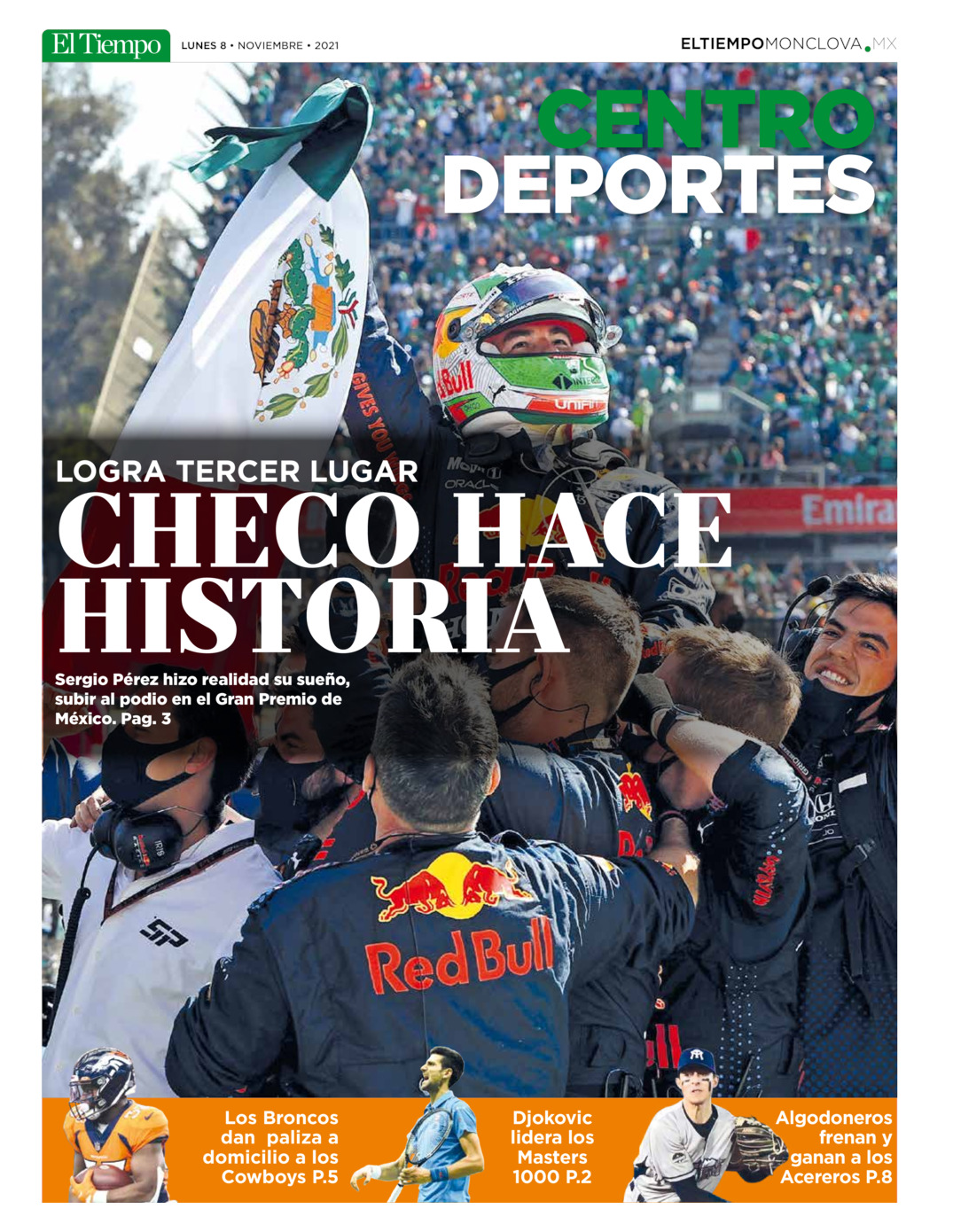 Centro Deportes No.6 del  8 de nov 2021