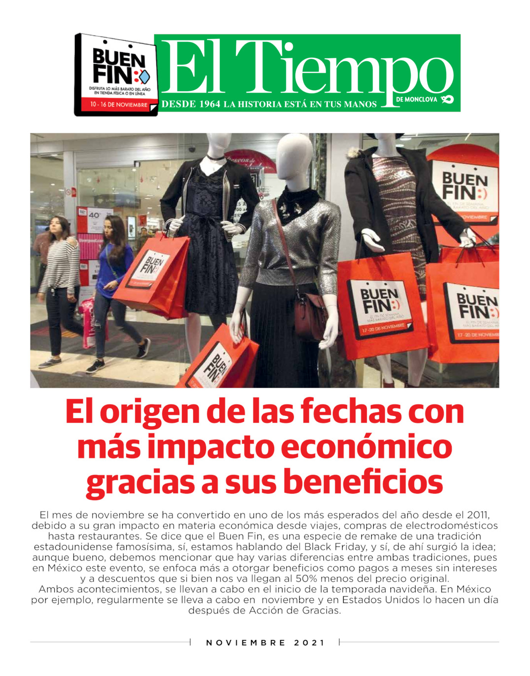 Suplemento especial del Buen Fin del 10 de nov 2021