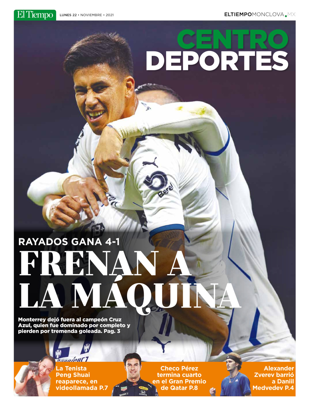 Centro Deportes 22 Noviembre 2021 del 22 de nov 2021