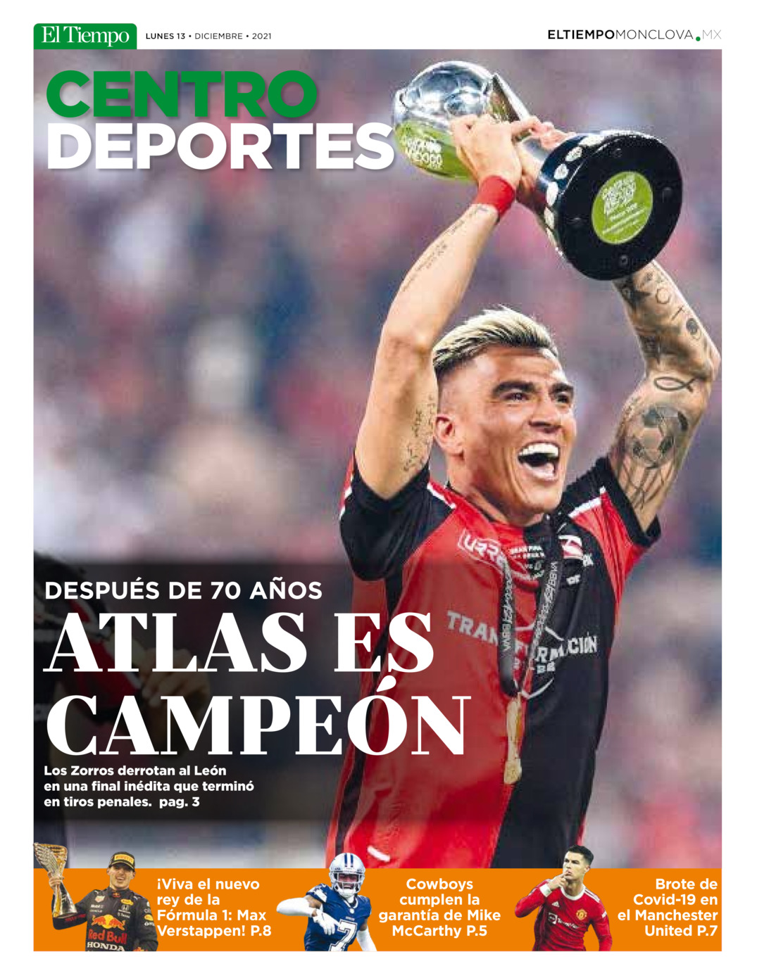 CENTRO DEPORTES 13 DICIEMBRE 2021 del 13 de dic 2021