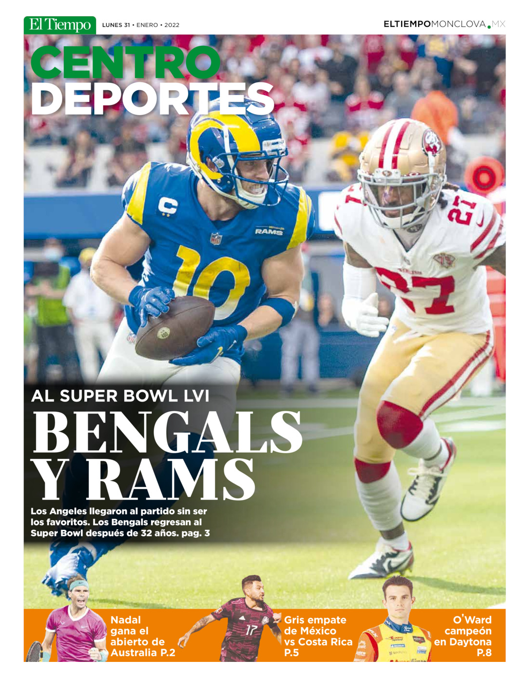 Centro Deportes 31 ENERO 2022 del 30 de ene 2022