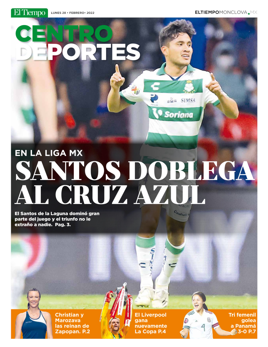 CENTRO DEPORTES 28 FEBRERO 2022 del 28 de feb 2022