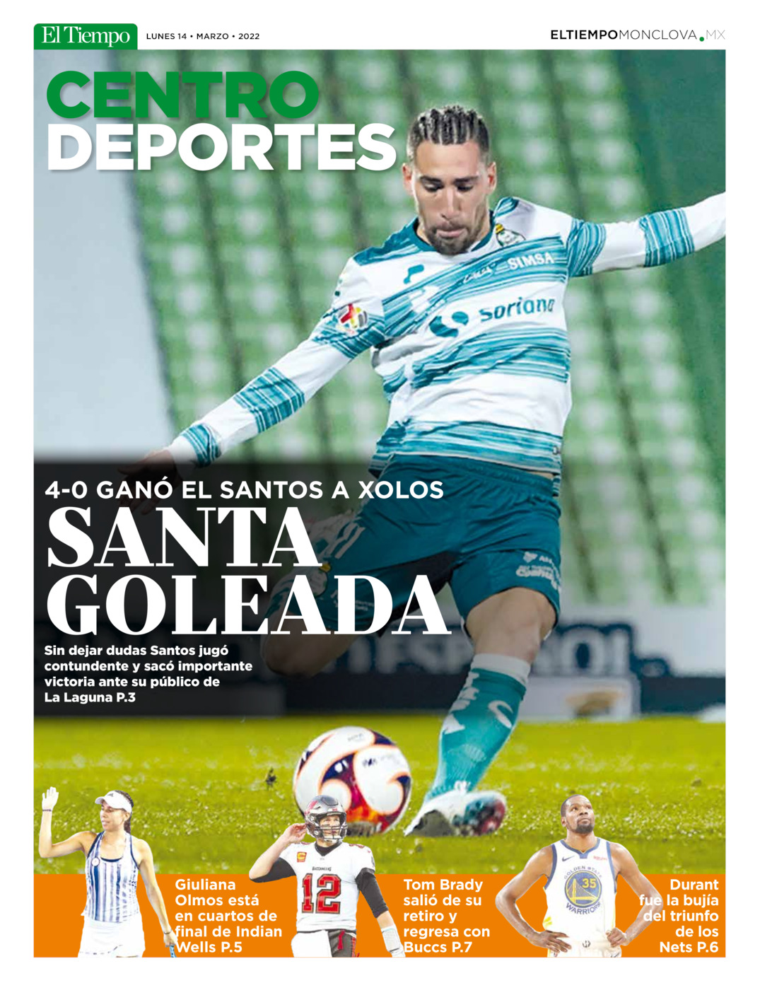 CENTRO DEPORTES 14 MARZO 2022 del 14 de mar 2022