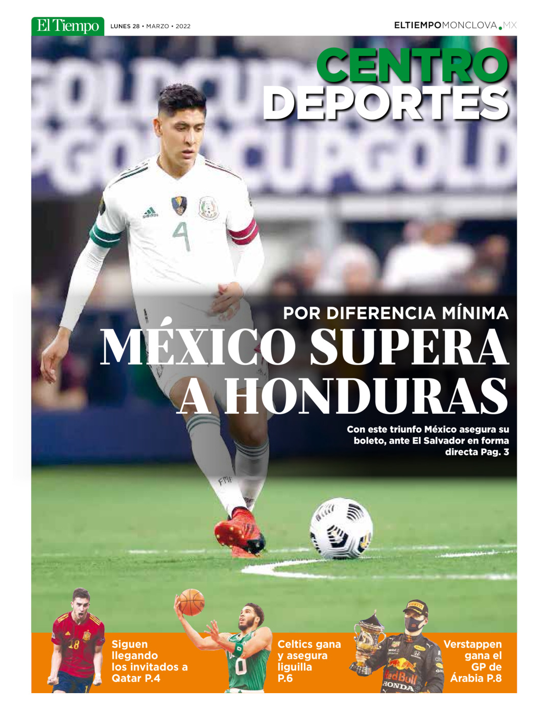 CENTRO DEPORTES 28 MARZO del 27 de mar 2022