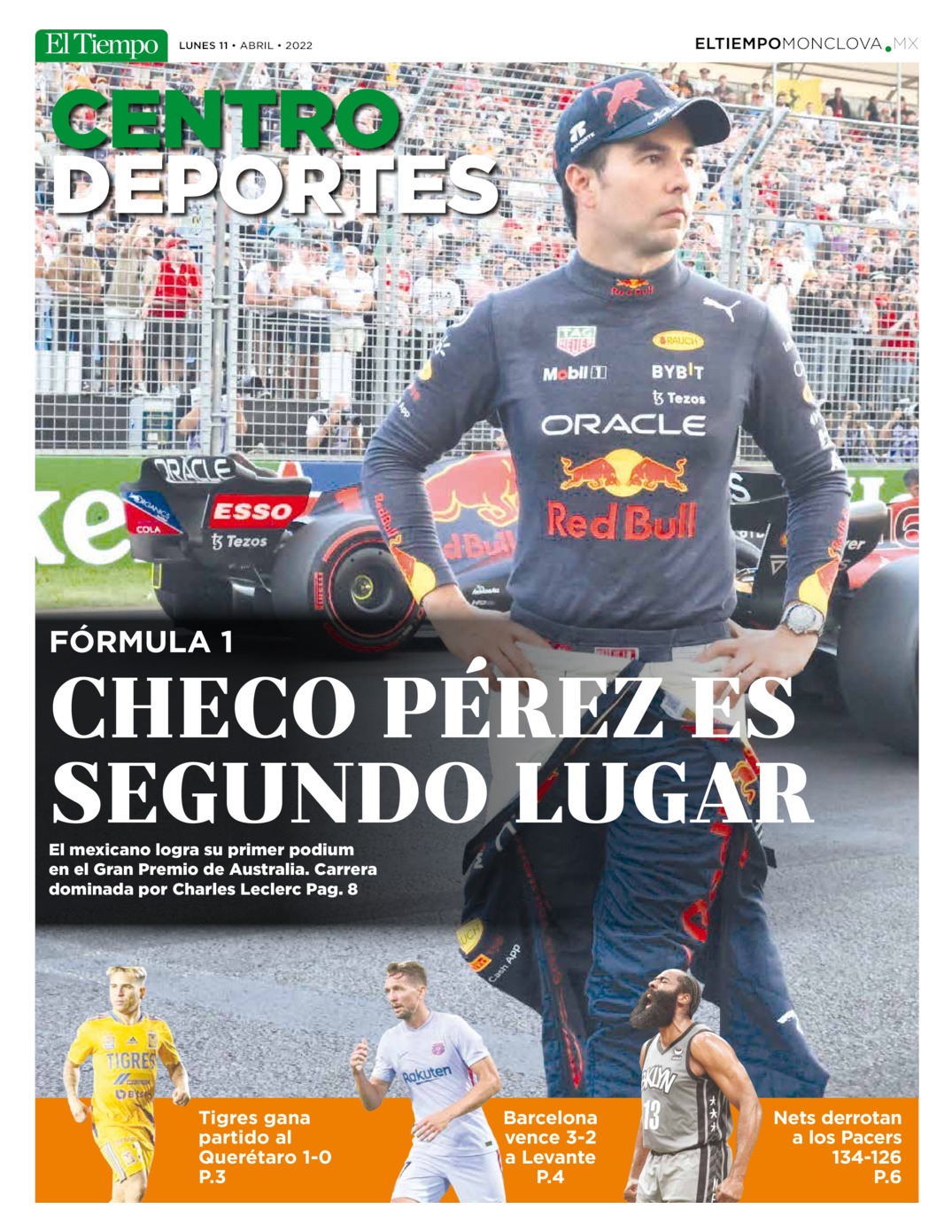 CENTRO DEPORTES 11 ABRIL 2022 del 10 de abr 2022