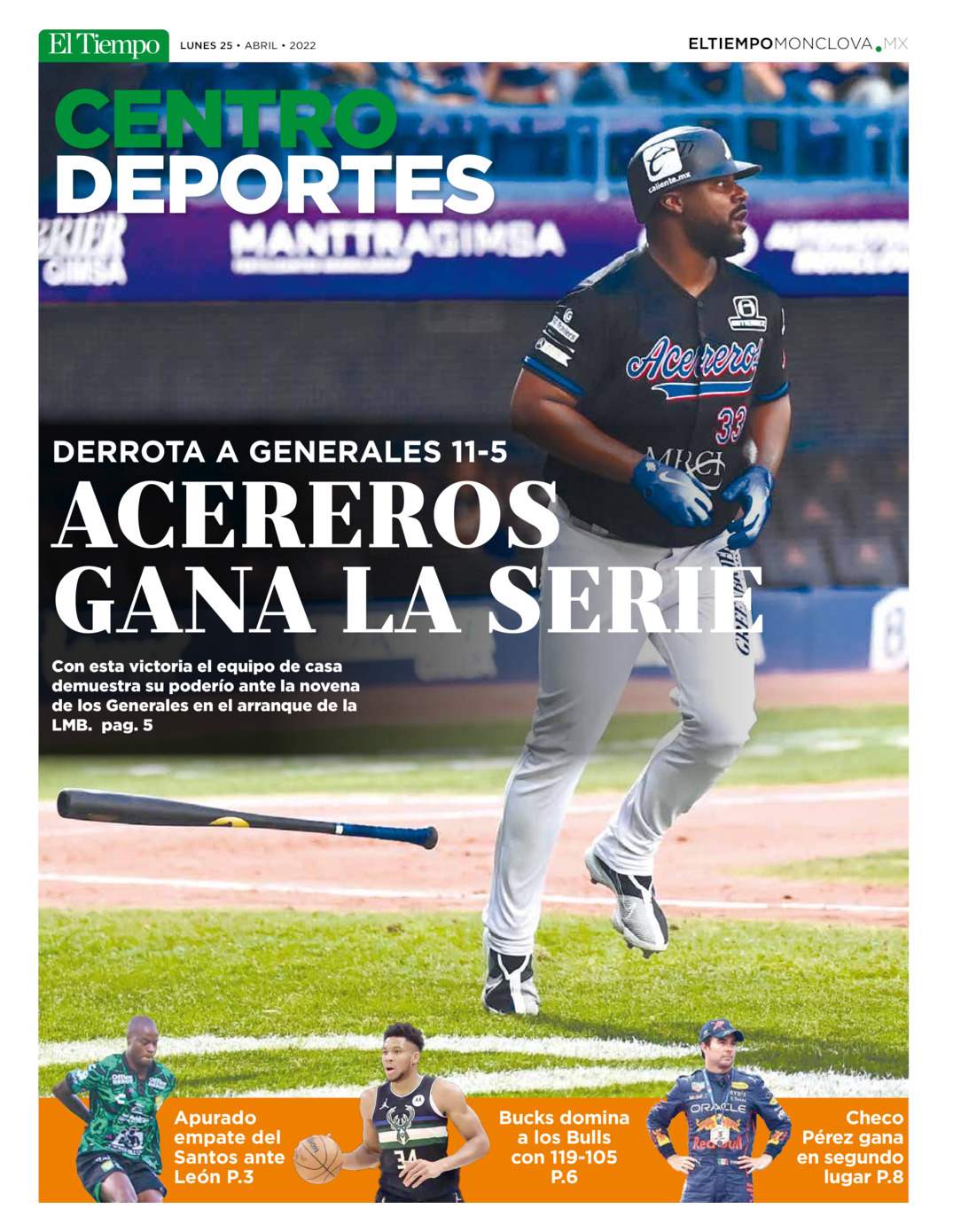 CENTRO DEPORTES 25 ABRIL 2022 del 25 de abr 2022