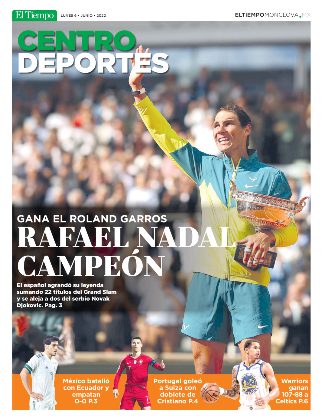 CENTRO DEPORTES 6 JUNIO 2022 del  5 de jun 2022