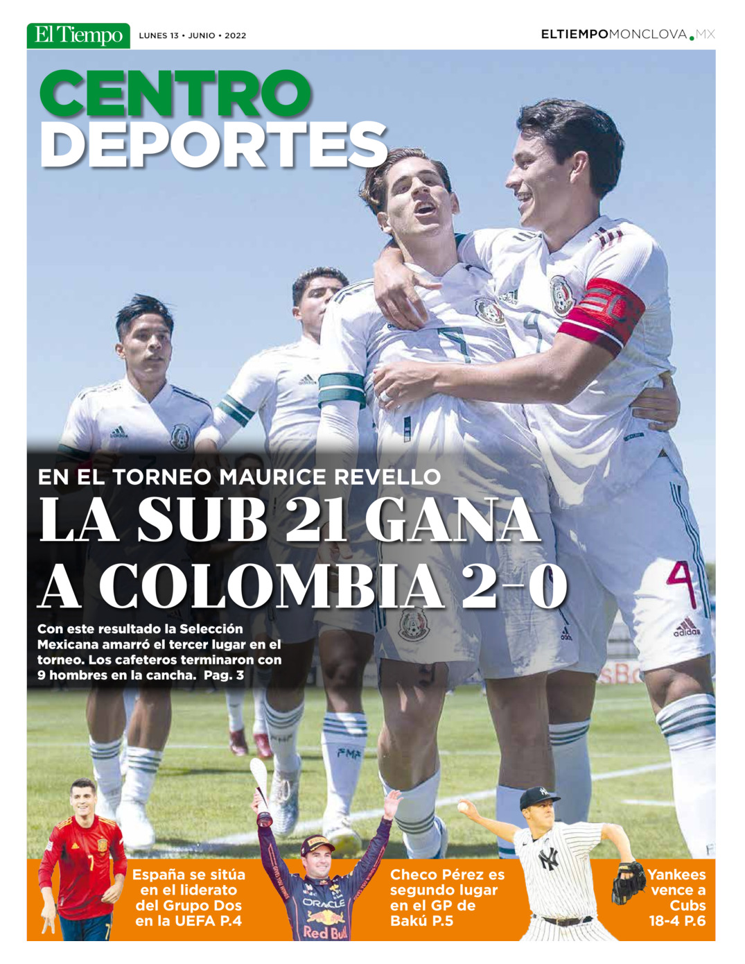 CENTRO DEPORTES 13 JUNIO 2022 del 12 de jun 2022