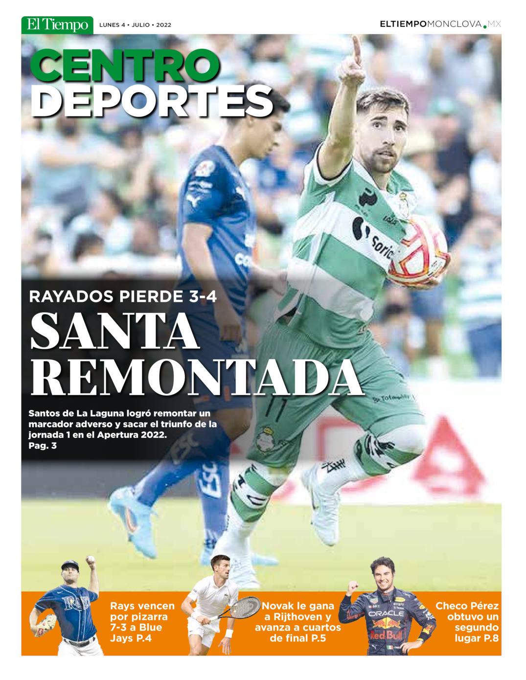 CENTRO DEPORTES 4 JULIO 2022 del  3 de jul 2022