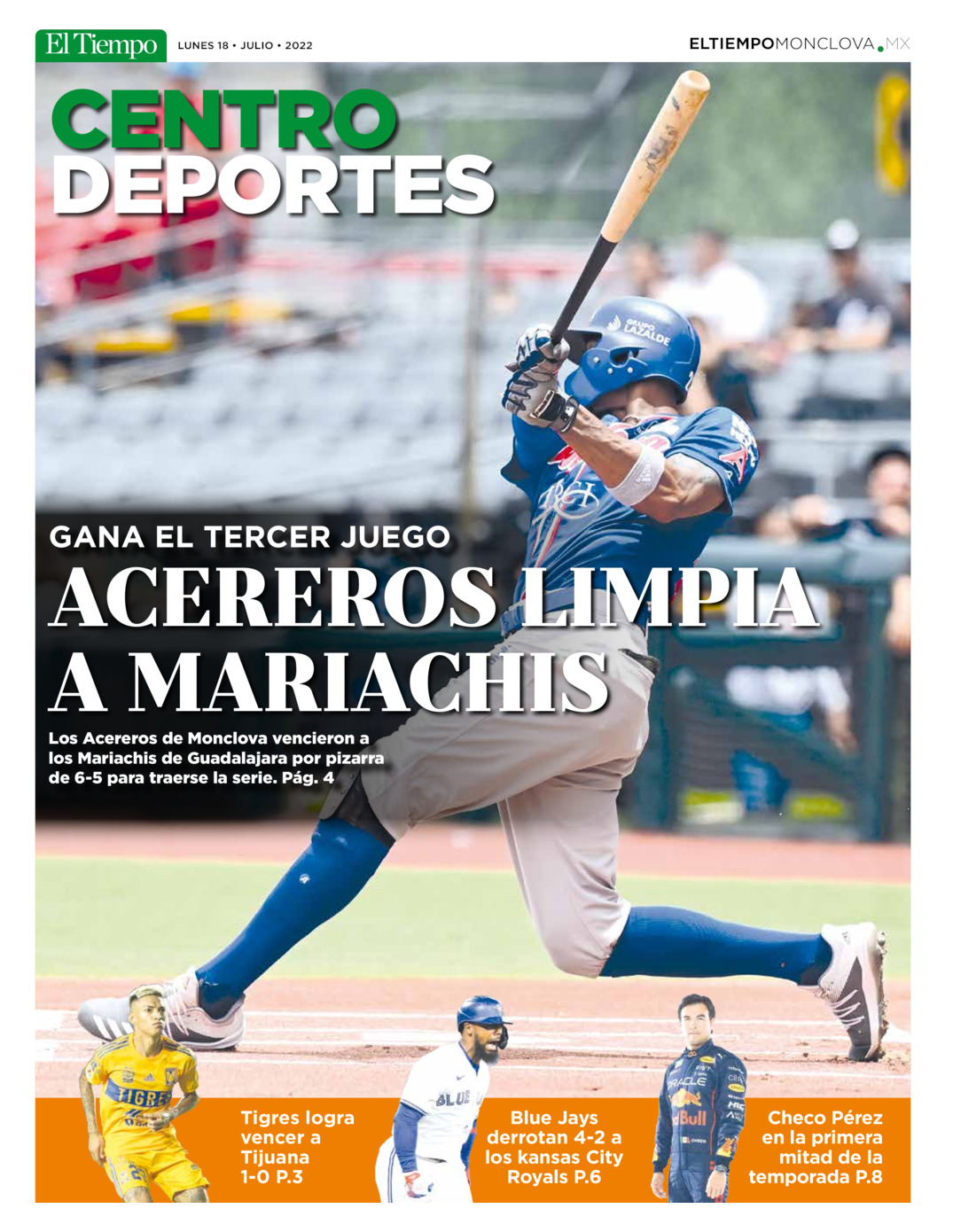 CENTRO DEPORTES 18 JULIO 2022 del 17 de jul 2022