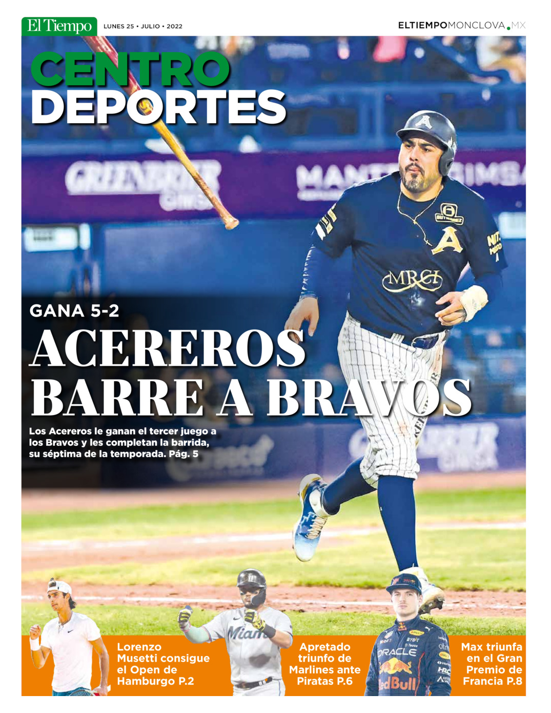 CENTRO DEPORTES 25 JULIO 2022 del 24 de jul 2022