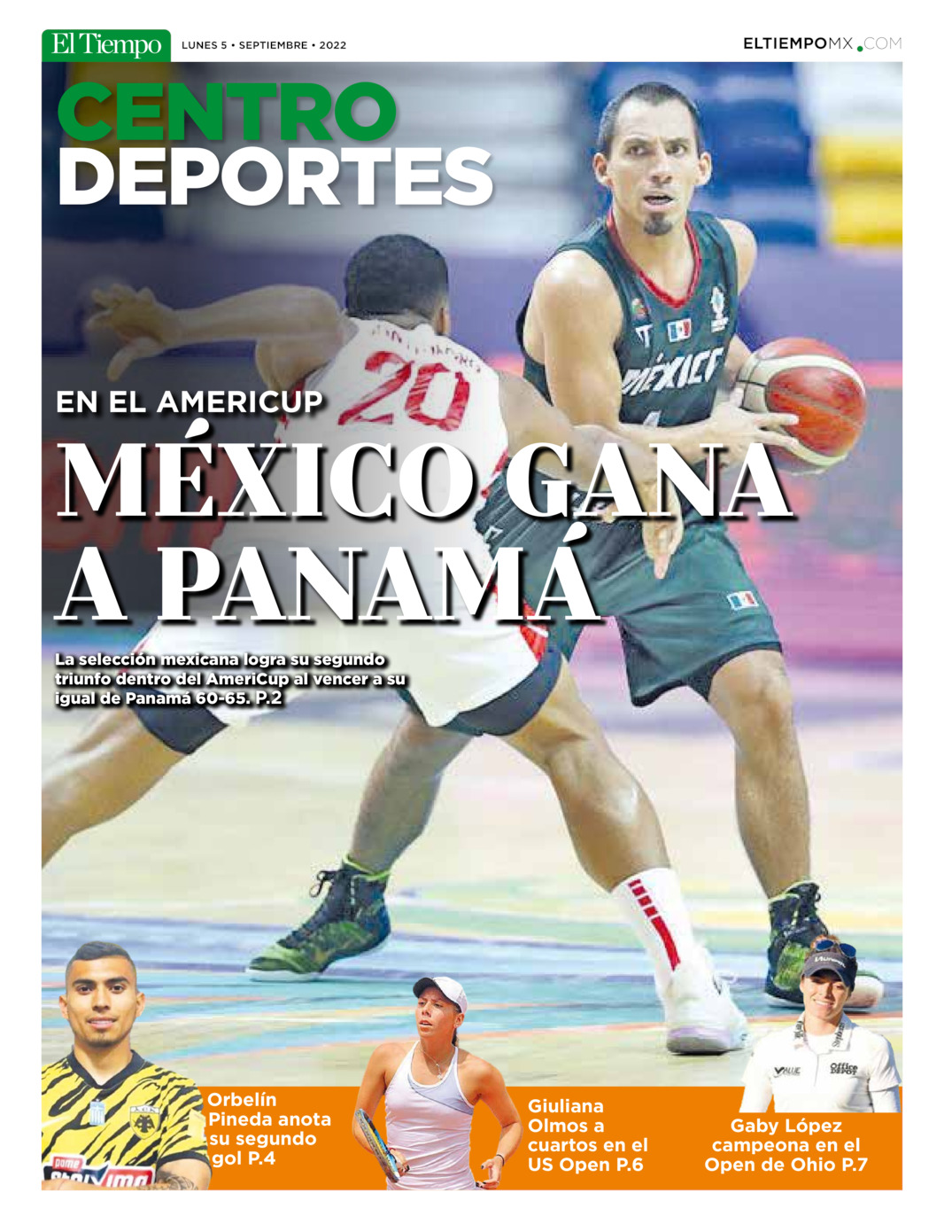 Centro deportes del  5 de sep 2022