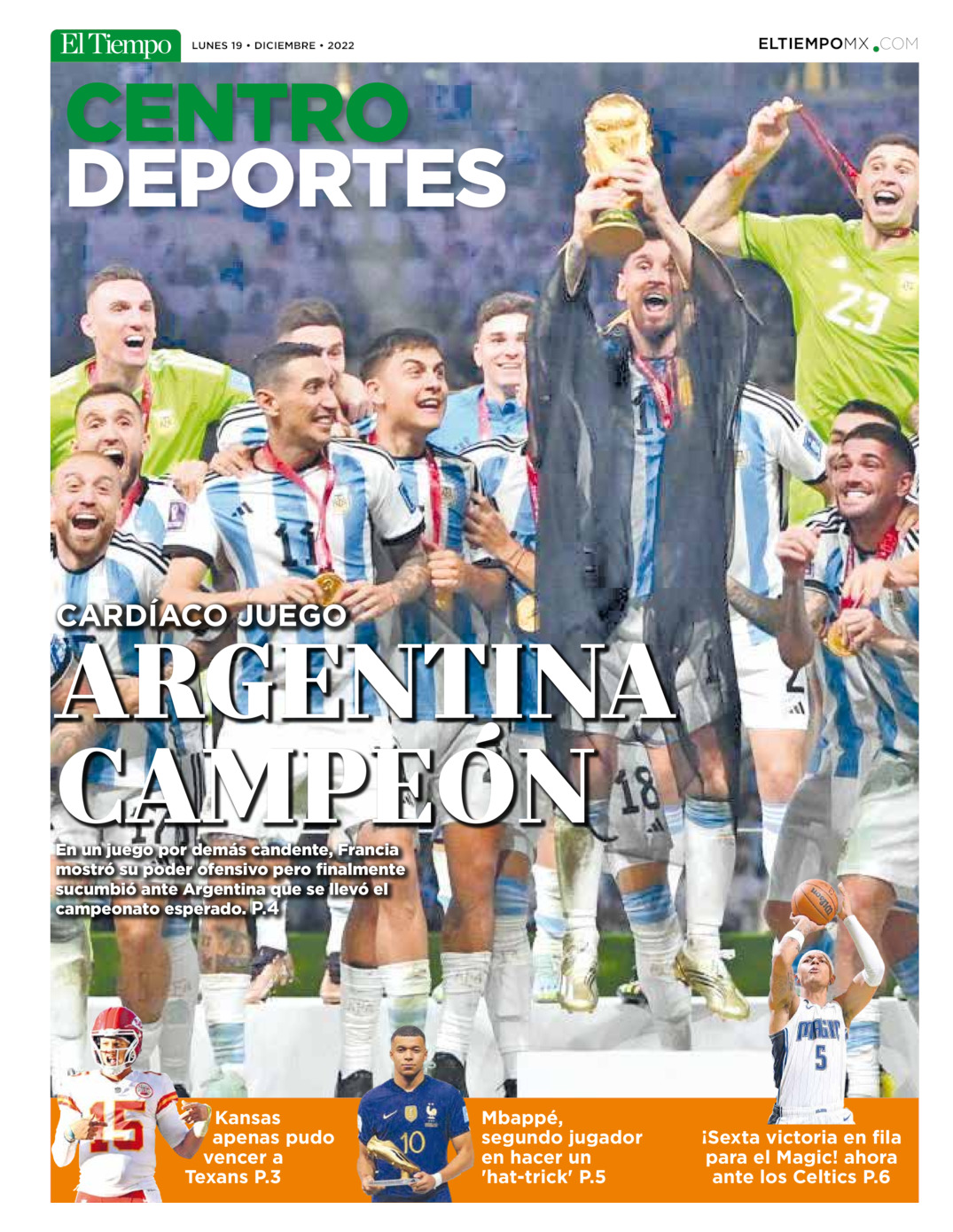 Centro deportes del 19 de dic 2022