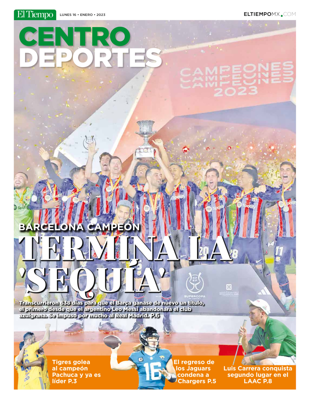 Centro deportes del 16 de ene 2023