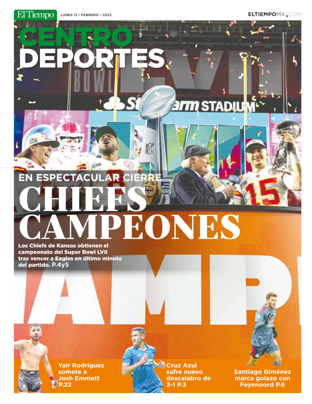 CENTRO DEPORTES del 13 de feb 2023