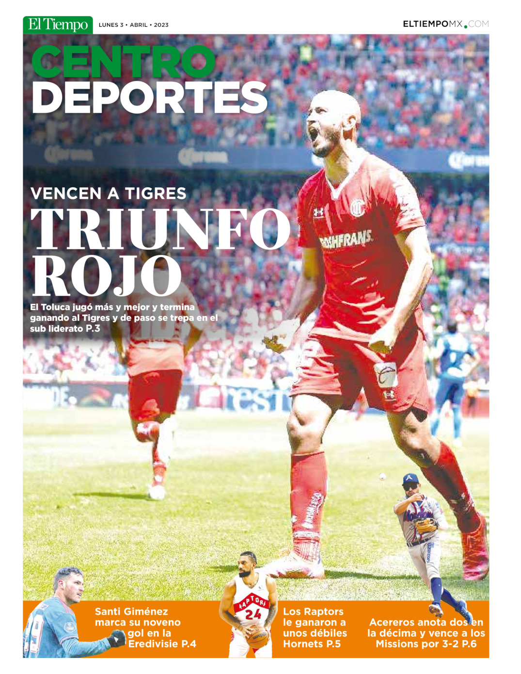 Centro deportes del  3 de abr 2023