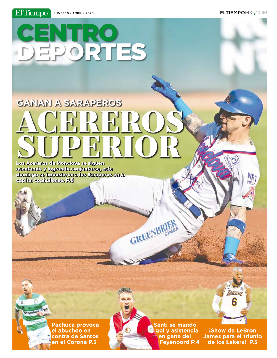 Centro deportes del 10 de abr 2023