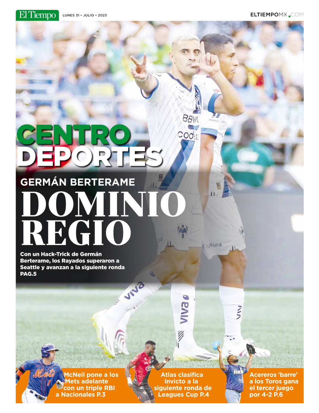 Centro Deportes del 31 de jul 2023