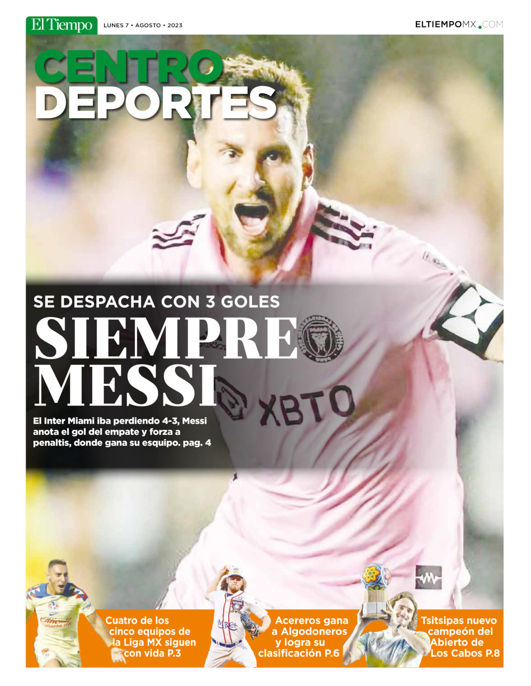 Centro Deportes del  7 de ago 2023