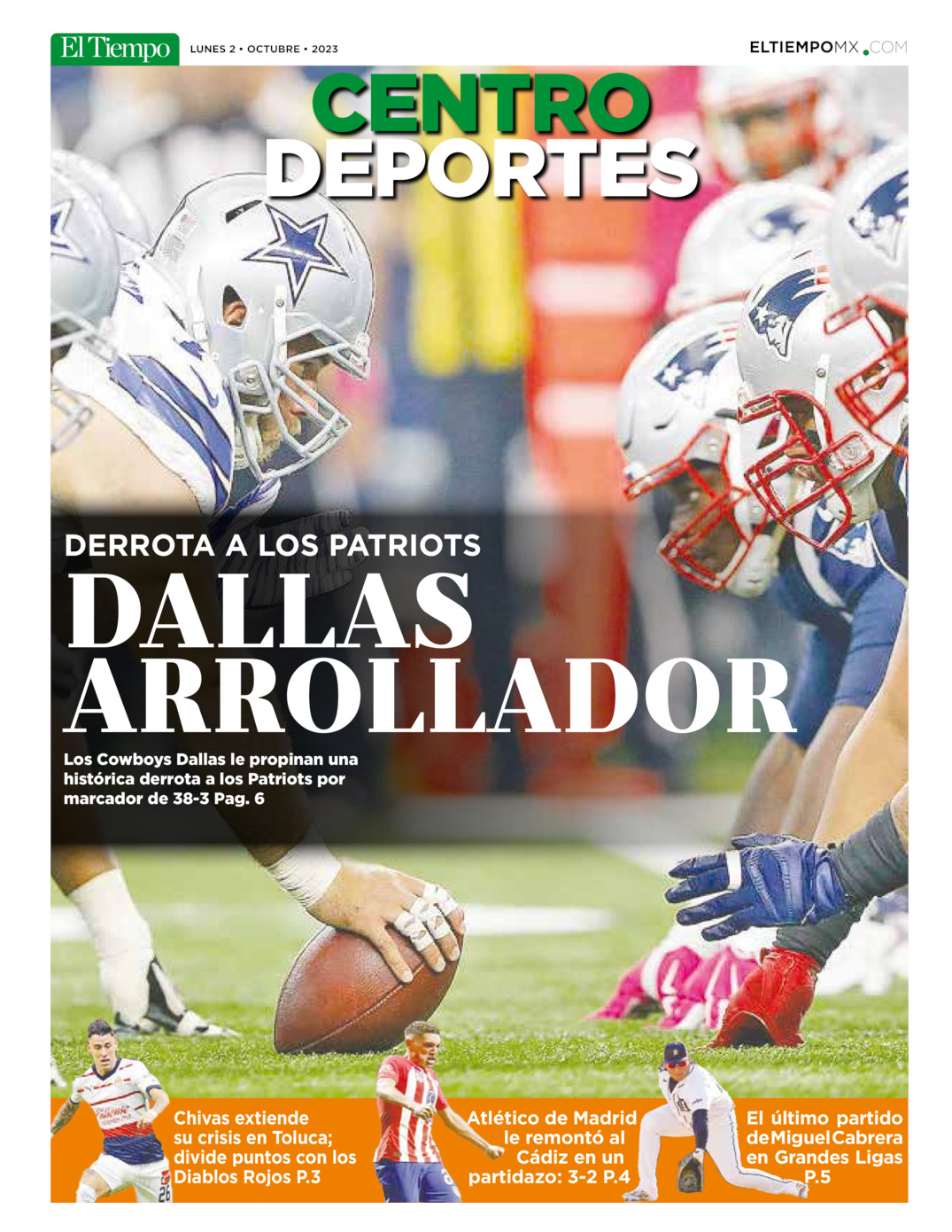 Centro Deportes del  2 de oct 2023