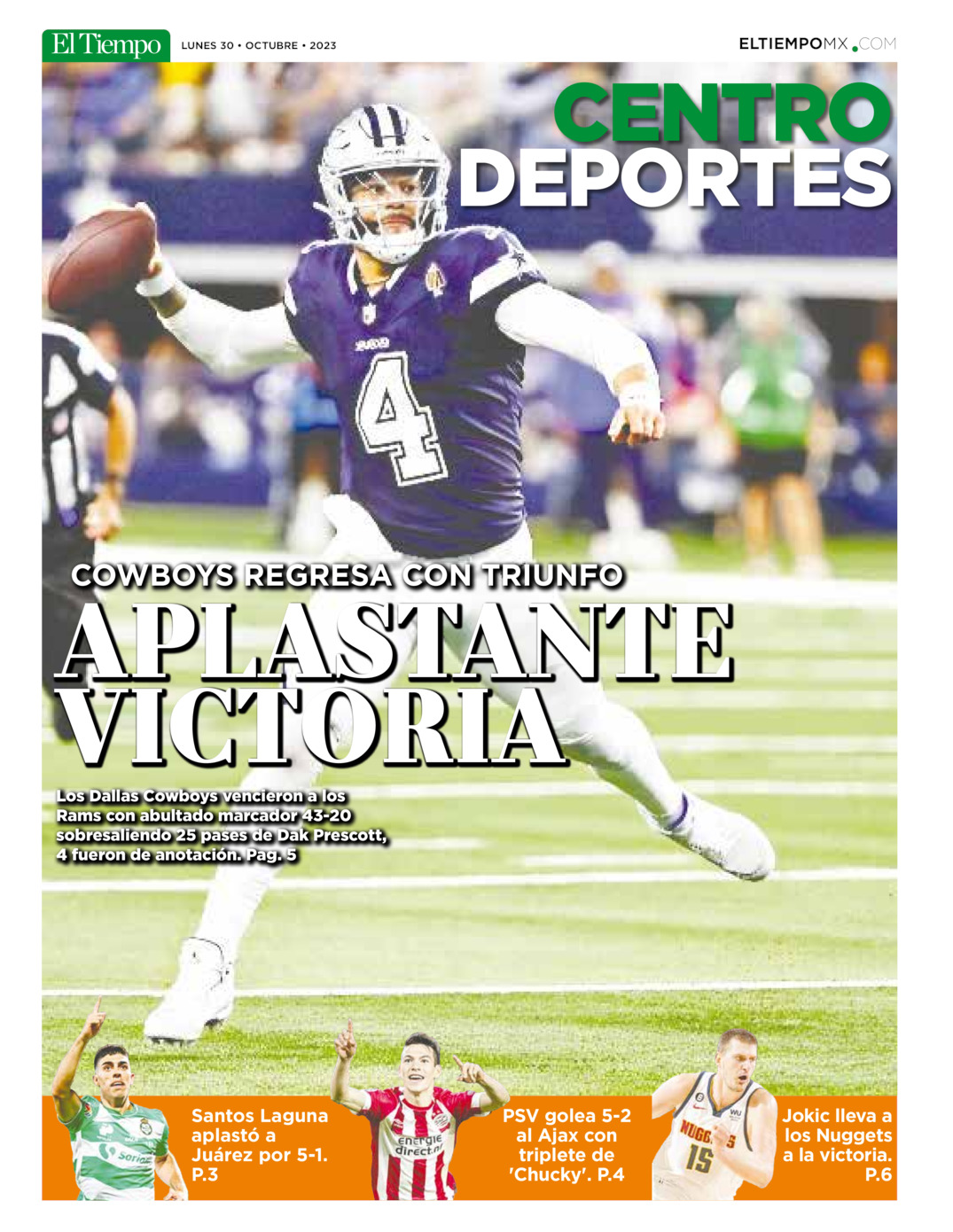 Centro Deportes del 30 de oct 2023