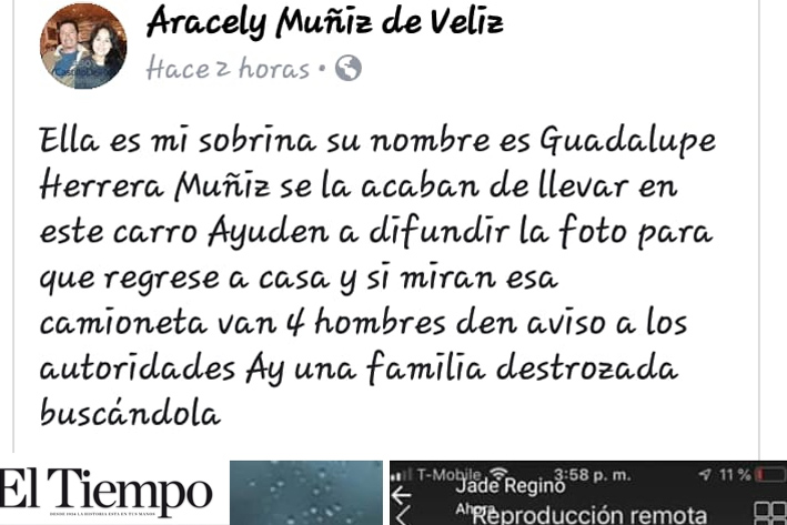 Reportan secuestro