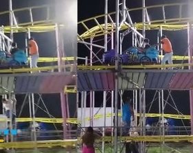 Se desprende 'montaña rusa' en feria de Escobedo; varias personas quedan atrapadas 