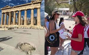 Decepcionados los turistas que visitan la Acrópolis de Atenas